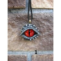 Red Dragon Eye Pendant Necklace