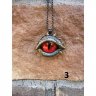 Red Dragon Eye Pendant Necklace
