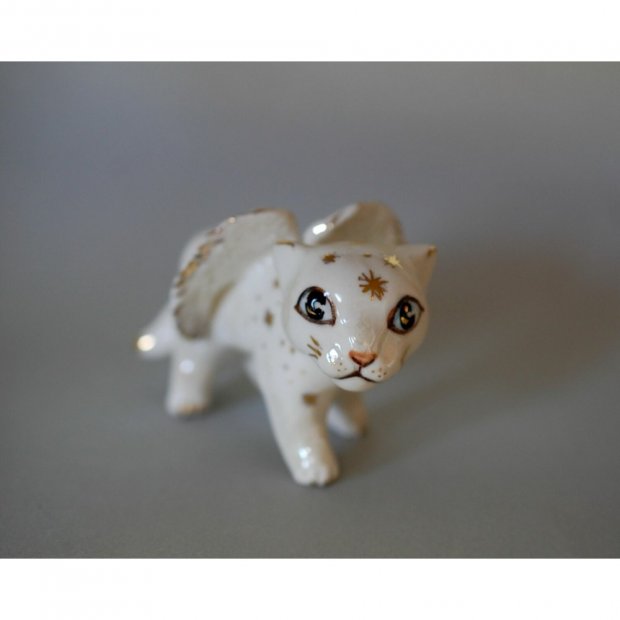 Angel Cat Figure