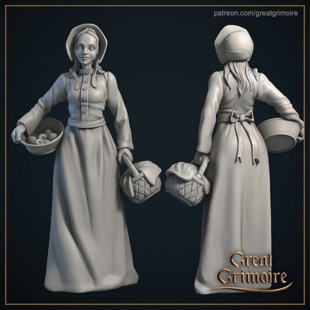 Girl with apples Figure (Unpainted)