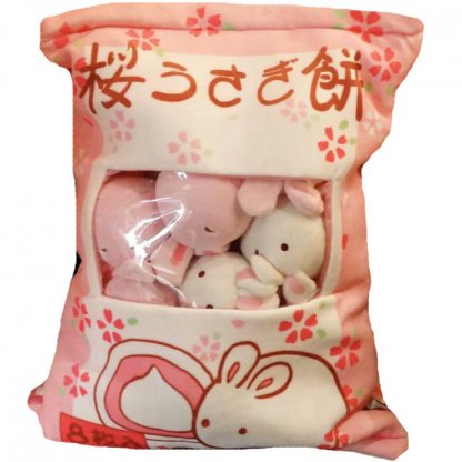 Snack Bag Plush Pillow (Pink)