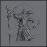 Wodan the All-Seeing, demigod sorcerer Figure (Unpainted)