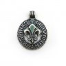 Handmade Heraldic Lily Pendant Necklace