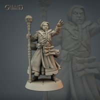 Mage Priest with a Staff Figure 1 (Unpainted)