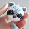 Raccoon Knitted Keychain