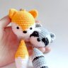Raccoon Knitted Keychain