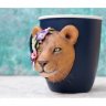 Lioness With Flowers Mug With Decor