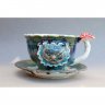 Alice In Wonderland - Smiling Cheshire Cat Mug With Saucer
