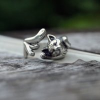 Handmade Lazy Cat Ring