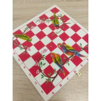 Handmade Parrots Checkers For Kids