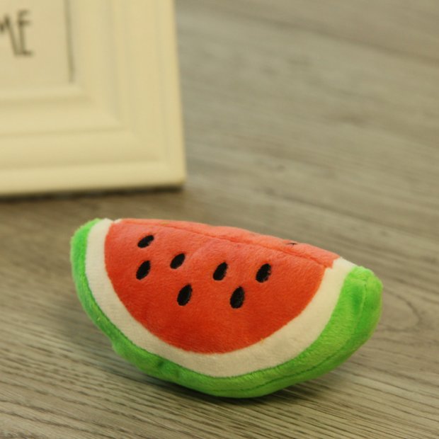 Fruit & Vegetable Plush Pet Toys (Watermelon)
