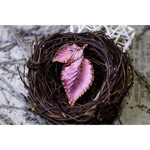 Hazel Leaf Brooch
