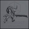 Spawn of the Abyss, a Guardian with a Claymore Figure (Unpainted)