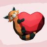Yellow Panda With Heart 3D Building Set