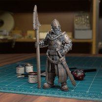 Guard with a spear Figure (Unpainted)