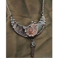 Paleontological Crescent Necklace