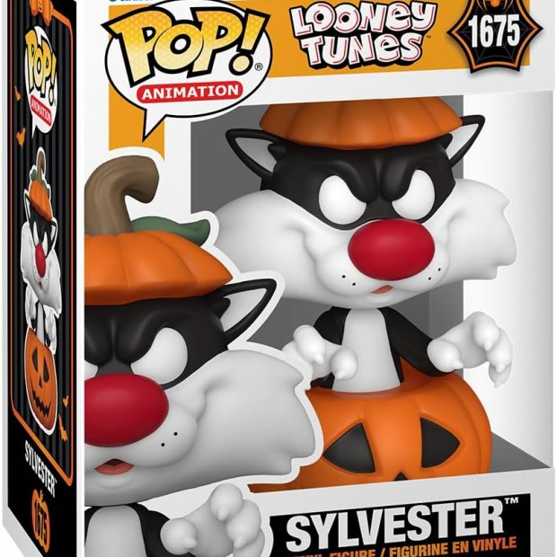 Funko Pop Animation: Looney Tunes - Sylvester Cat with Pumpkin Figure