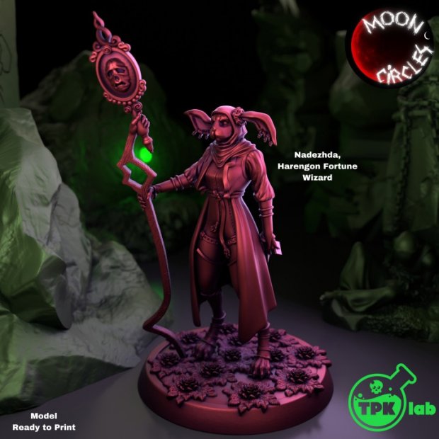 Nadezhda - Harengon Fortune Wizard Figure (Unpainted)