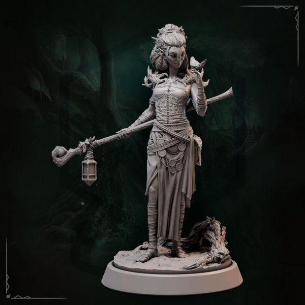 Enna Flimbey, Firbolg Druid Figure (Unpainted)