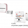Portable Mini Bluetooth Thermal Label Printer (Pink set)