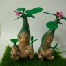 Adenium Flowers Set Of 2 Figures