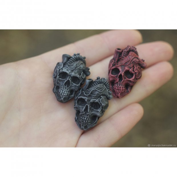 Heart-Skull Pendant Necklace
