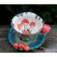 Little Fly Agaric Mug With Saucer