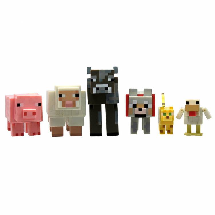 Jazwares Minecraft - Animal Toy 6 Pack Figure Set