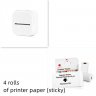 Portable Mini Bluetooth Thermal Label Printer (White set)