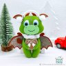 Green Dragon with Cookies 02 Plush Toy