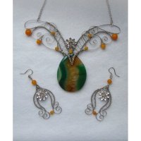 Pond With Water Lilies Jewelry Set