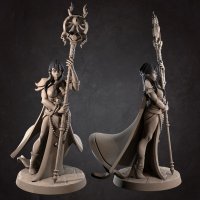 Priestess with a staff Figure (Unpainted)
