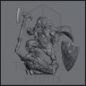 Konnung Thain Gunnar - conqueror of the serpent Linnorm Figure (Unpainted)