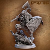 Konnung Thain Gunnar - conqueror of the serpent Linnorm Figure (Unpainted)