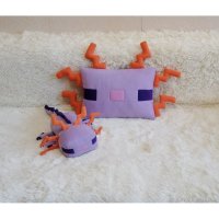 Handmade Minecraft - Purple Axolotl Plush Set