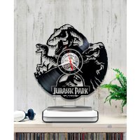 Handmade Jurassic Park Vinyl Clock Wall