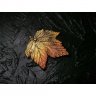 Golden Currant Leaf Pendant Necklace
