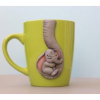 Baby Elephant Mug With Decor