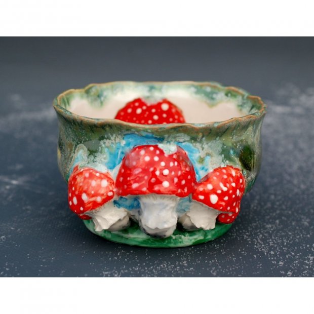 Fly Agaric Bowl With Decor