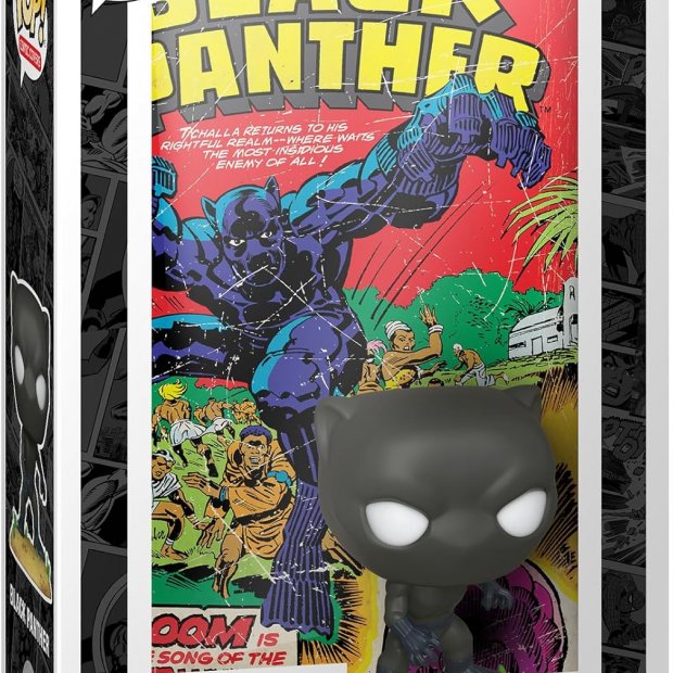 Funko Pop Marvel Cover: Black Panther Figure