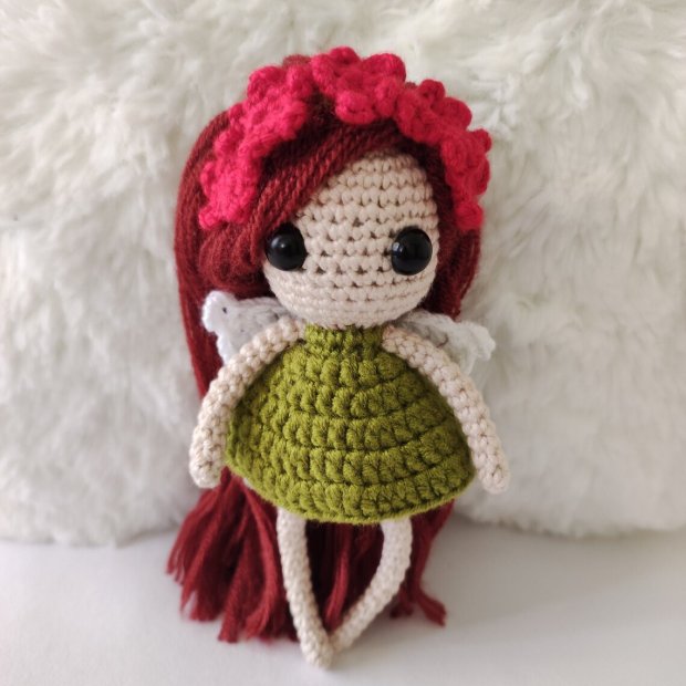 Woodland Leaf Fairy (15 cm) Crochet Plush Toy