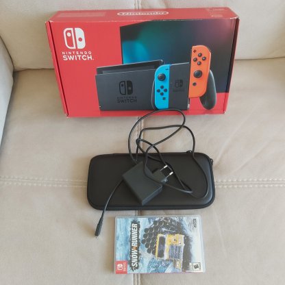 Nintendo Switch + case + Snowrunner game