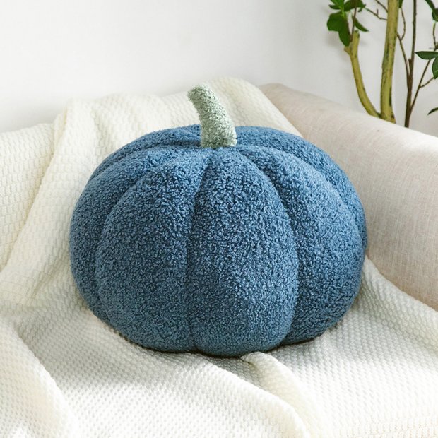 Pumpkin Plush Pillow (Blue)