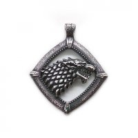 Handmade Game of Thrones - Crest of House Stark Pendant Necklace
