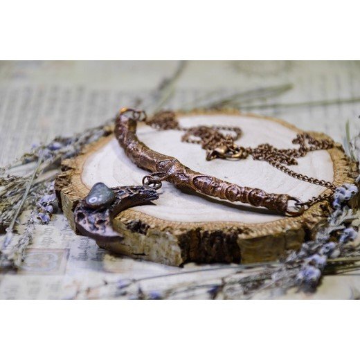Copper Moon Pendant Necklace