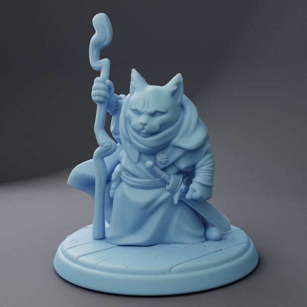 Old Hermit Cat Figure (Unpainted)