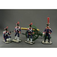Artillery Crew With Cannon 1812 Set Of 5 Figures