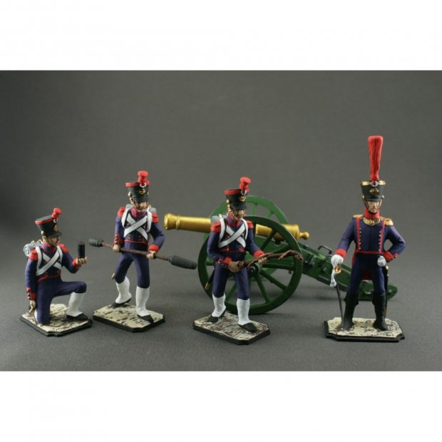 Artillery Crew With Cannon 1812 Set Of 5 Figures