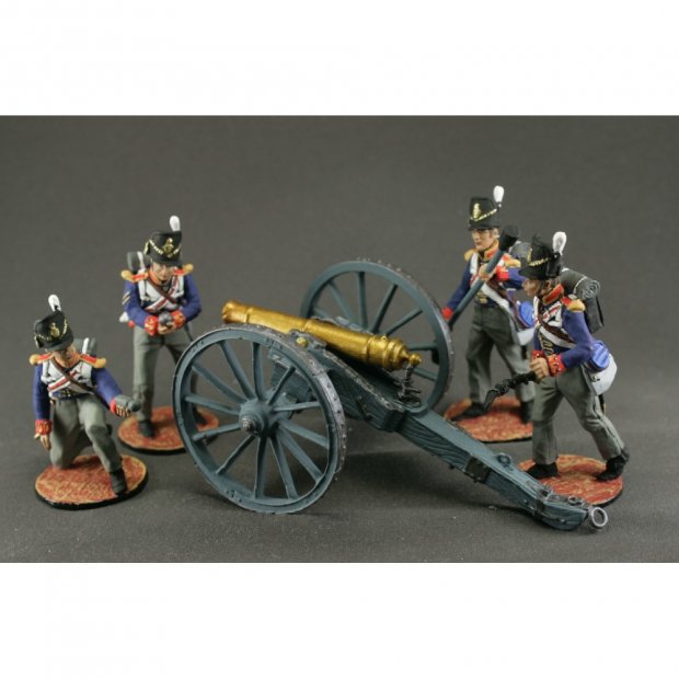 British Royal Artillery 1812 V.2 Set Of 5 Figures