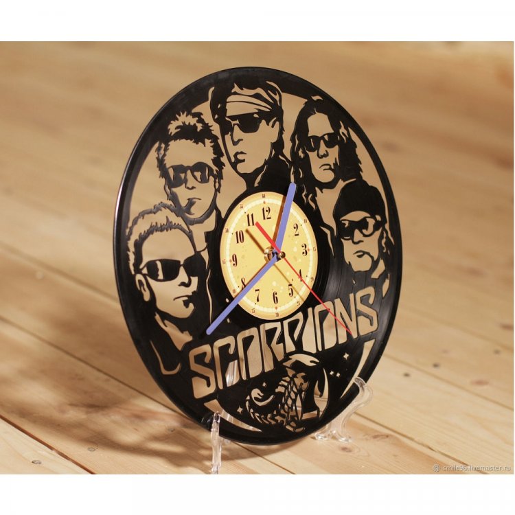 Handmade Scorpions Vinyl Clock